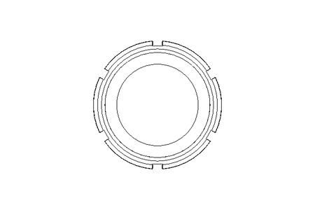 Slotted nut F DN80 1.4404