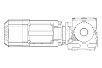 Motore a vite senza fine 0,55kW 50 1/min