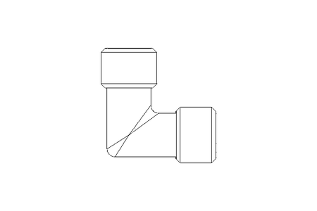 Threaded elbow connector L 14/14 St