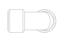 Threaded elbow connector L 14/14 St