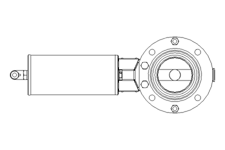 Butterfly valve B DN050 OVO NC H D16