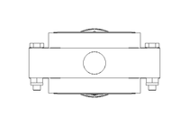 Butterfly valve B DN050 OVO NC H D16