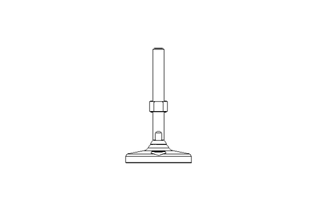 Pied articulé D=100 H=174 20000N M16