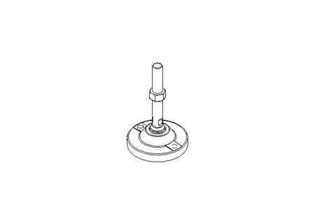 Pivot support D=125 H=200 45000N M20