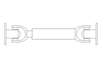 Universal joint shaft D=65 L1=280 L2=310