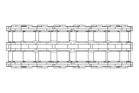 ROLLER CHAIN CPL. 12B-2 42 LINKS D8187