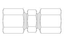 Rohrverschraubung LL 6/6 St-Zn DIN2353