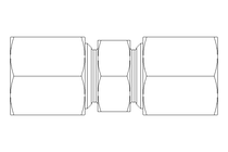 Conector roscado p/ tubos LL 6/6 St-Zn