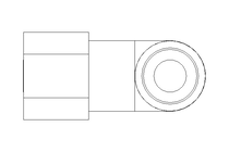 Threaded elbow connector L 6 R1/8" A4