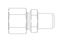 Pipe screw connector L 10 NPT1/4" A2
