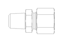 Conexão roscada de tubo L 10 NPT1/4" A2