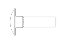 Vis à tête bombée M8x30 A2 DIN603