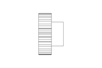 Roda dentada frontal M=2 Z=24