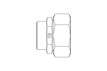 Reducing coupling L 42/35 St-Zn ISO8434