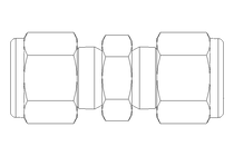 Conector roscado p/ tubos 8/8 Niro