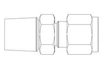 Conector roscado p/ tubos 6 G3/8" Niro