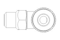 Threaded elbow connector