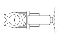 VALVULA TIPO GAVETA DN100 PN10 C VOLANTE