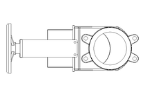 Plattenschieber DN150 PN10 mit Handrad