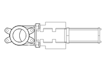 Knife gate valve DN80 PN10 pneumatic