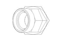 Threaded elbow connector L 42 St ISO8434