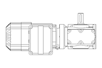 Worm gear motor 0.37kW 25 1/min