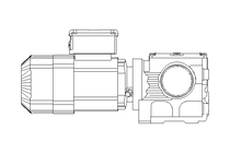 Worm gear motor 0.37kW 25 1/min