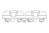 Rahmenmodul 2-fach MSDD schwarz