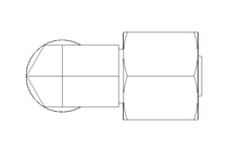 Racor roscado acodado 8 M14x1,5 1.4571