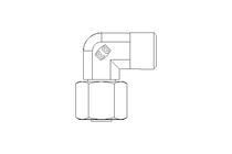 Threaded elbow connector 8 M14x1,5