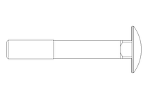 扁圆头螺栓 M12x80 DIN603-ZnNi/T2/720h