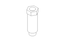 CYLINDRICAL EXTENSION 1/8"M 1/8"F L042