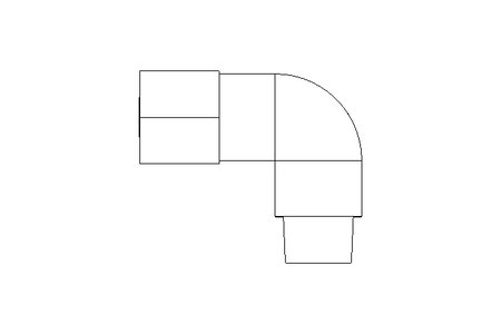 Threaded elbow connector L 6 R1/8" A4