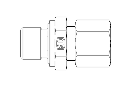 Raccord de tube L 8 G1/4" 1.4571 DIN2353