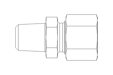 Conexão roscada de tubo L 10 NPT1/4" A2