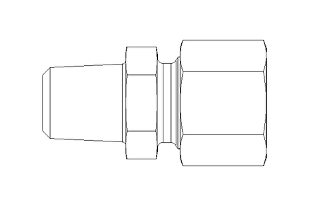 Conector roscado p/ tubos L 10 NPT1/4"