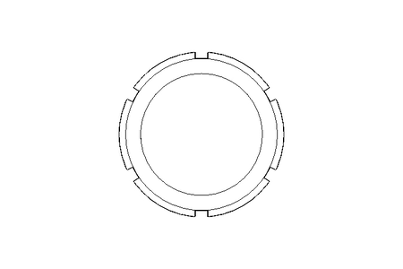 Slotted nut F DN80 1.4301 DIN11851