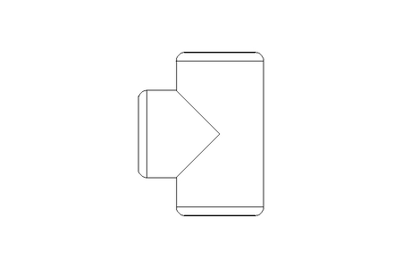 Conexão roscada em T 1"