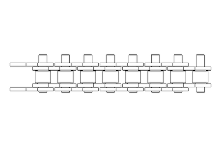 Corrente de rolo 08B-1 1/2 x 5/16