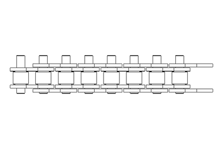 Corrente de rolo 08B-1 1/2 x 5/16