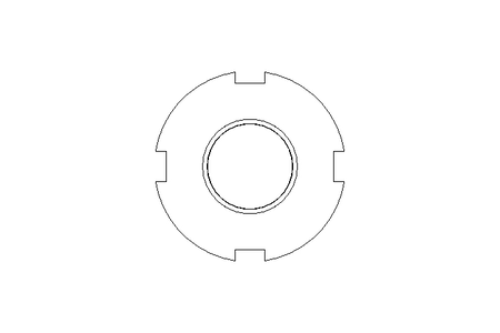 Porca ranhurada M16x1,5 ST DIN1804