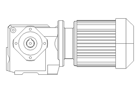 Schneckengetriebemotor 0,25kW 199 1/min