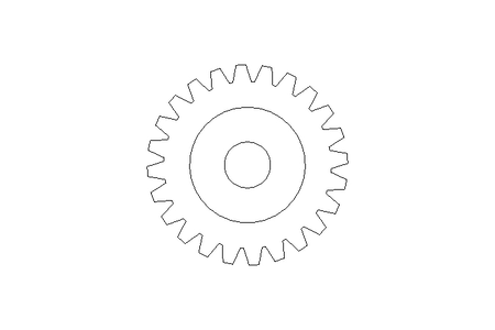 Roda dentada frontal M=2 Z=24