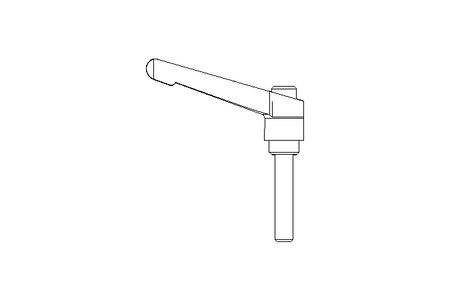 Klemmhebel M8x40 Außengewinde 1.4305