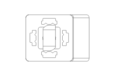 Conector 45° 30x30 para perfil