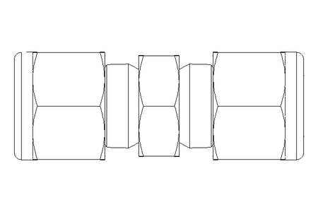 Conector roscado p/ tubos 8/8 Niro