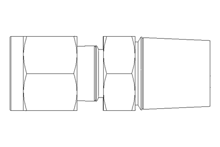 Conector roscado p/ tubos 6 G3/8" Niro