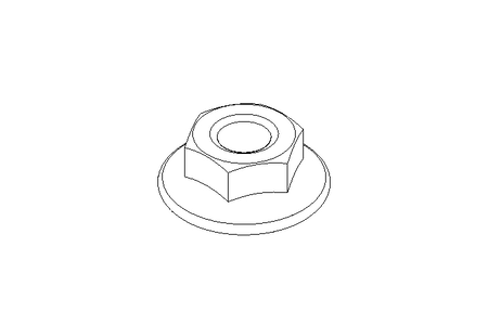 Ecrou hexagonal à embase M8 St-Zn