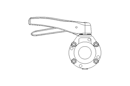 ZFA-Scheibenventil DN40 AISI316L Hand