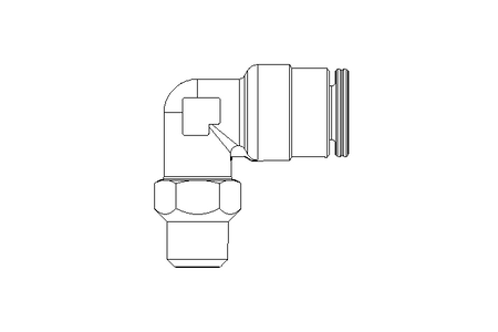 Threaded elbow connector